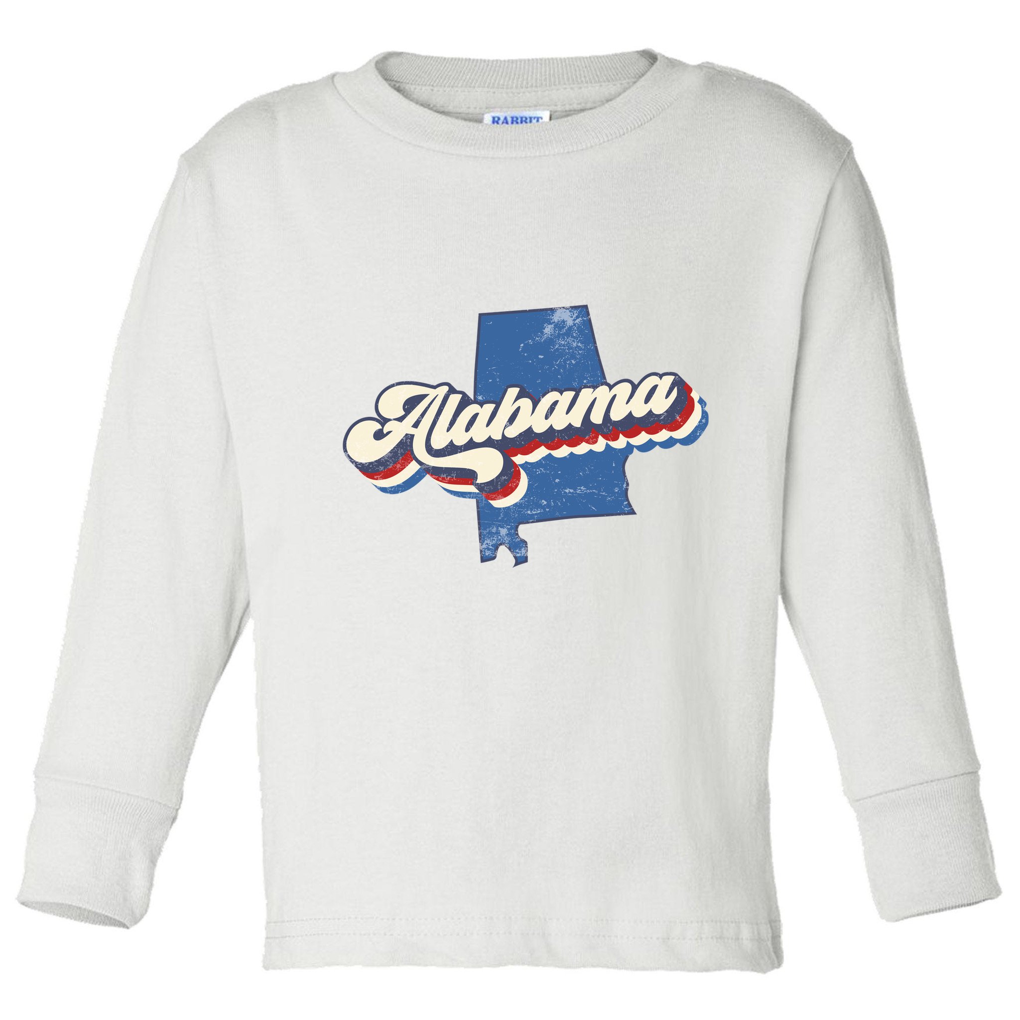 State Of Alabama Retro Logo Toddler Long Sleeve Shirt