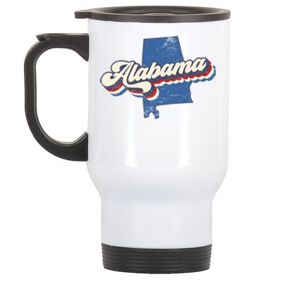 State Of Alabama Retro Logo Stainless Steel Travel Mug