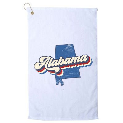 State Of Alabama Retro Logo Golf Towel