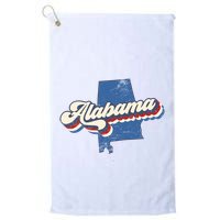 State Of Alabama Retro Logo Golf Towel
