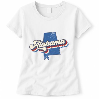 State Of Alabama Retro Logo Womens T-Shirt
