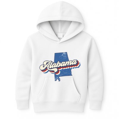 State Of Alabama Retro Logo Kids Hoodie