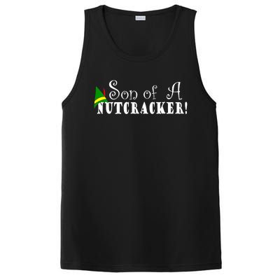 Son Of A Nutcracker Funny Christmas Elf Hat PosiCharge Competitor Tank