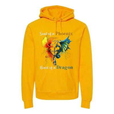 Soul Of A Phoenix Heart Of A Dragon Premium Hoodie