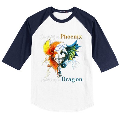 Soul Of A Phoenix Heart Of A Dragon Baseball Sleeve Shirt