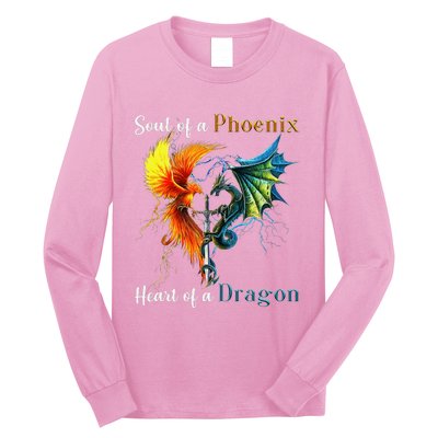 Soul Of A Phoenix Heart Of A Dragon Long Sleeve Shirt