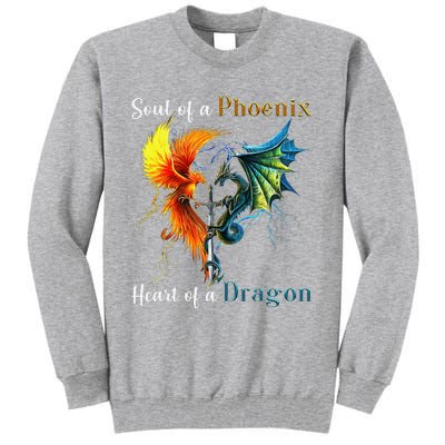 Soul Of A Phoenix Heart Of A Dragon Tall Sweatshirt