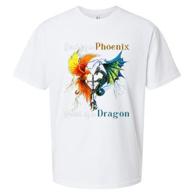 Soul Of A Phoenix Heart Of A Dragon Sueded Cloud Jersey T-Shirt