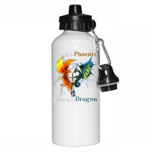 Soul Of A Phoenix Heart Of A Dragon Aluminum Water Bottle 