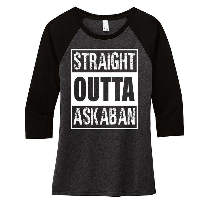 Straight Outta Askaban Women's Tri-Blend 3/4-Sleeve Raglan Shirt