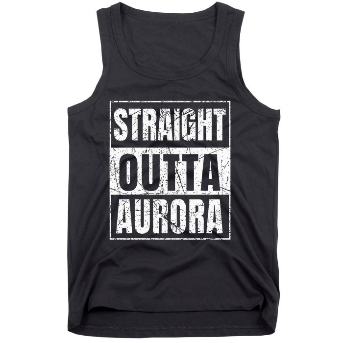 Straight Outta Aurora Illinois State Tank Top