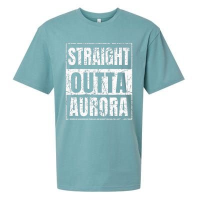 Straight Outta Aurora Illinois State Sueded Cloud Jersey T-Shirt