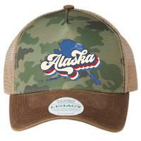 State Of Alaska Retro Logo Legacy Tie Dye Trucker Hat