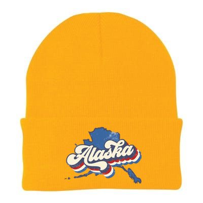 State Of Alaska Retro Logo Knit Cap Winter Beanie