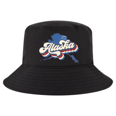 State Of Alaska Retro Logo Cool Comfort Performance Bucket Hat