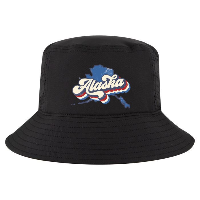 State Of Alaska Retro Logo Cool Comfort Performance Bucket Hat