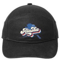 State Of Alaska Retro Logo 7-Panel Snapback Hat