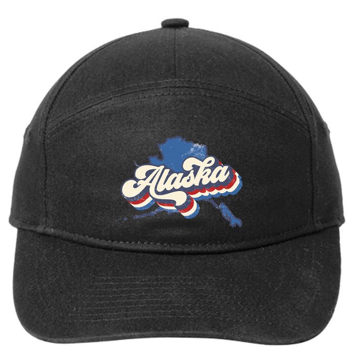 State Of Alaska Retro Logo 7-Panel Snapback Hat