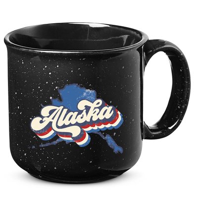 State Of Alaska Retro Logo 15oz Campfire Ceramic Mug