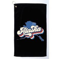 State Of Alaska Retro Logo Golf Towel