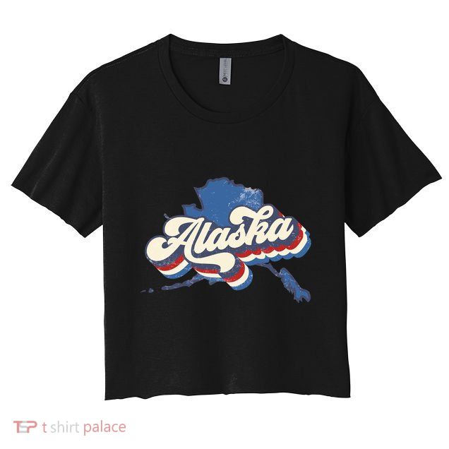 State Of Alaska Retro Logo Crop Top