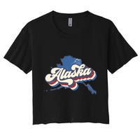 State Of Alaska Retro Logo Crop Top