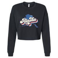 State Of Alaska Retro Logo Cropped Pullover Crew