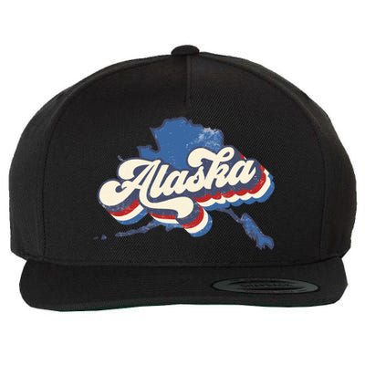 State Of Alaska Retro Logo Wool Snapback Cap