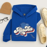 State Of Alaska Retro Logo Hoodie