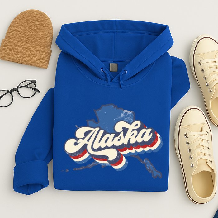 State Of Alaska Retro Logo Hoodie