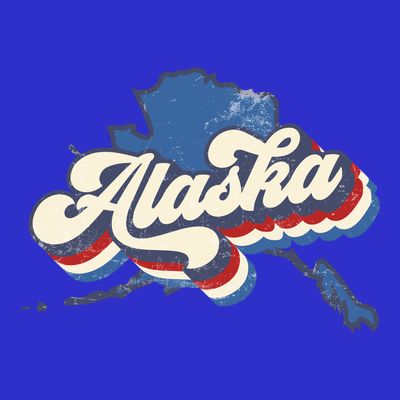 State Of Alaska Retro Logo T-Shirt