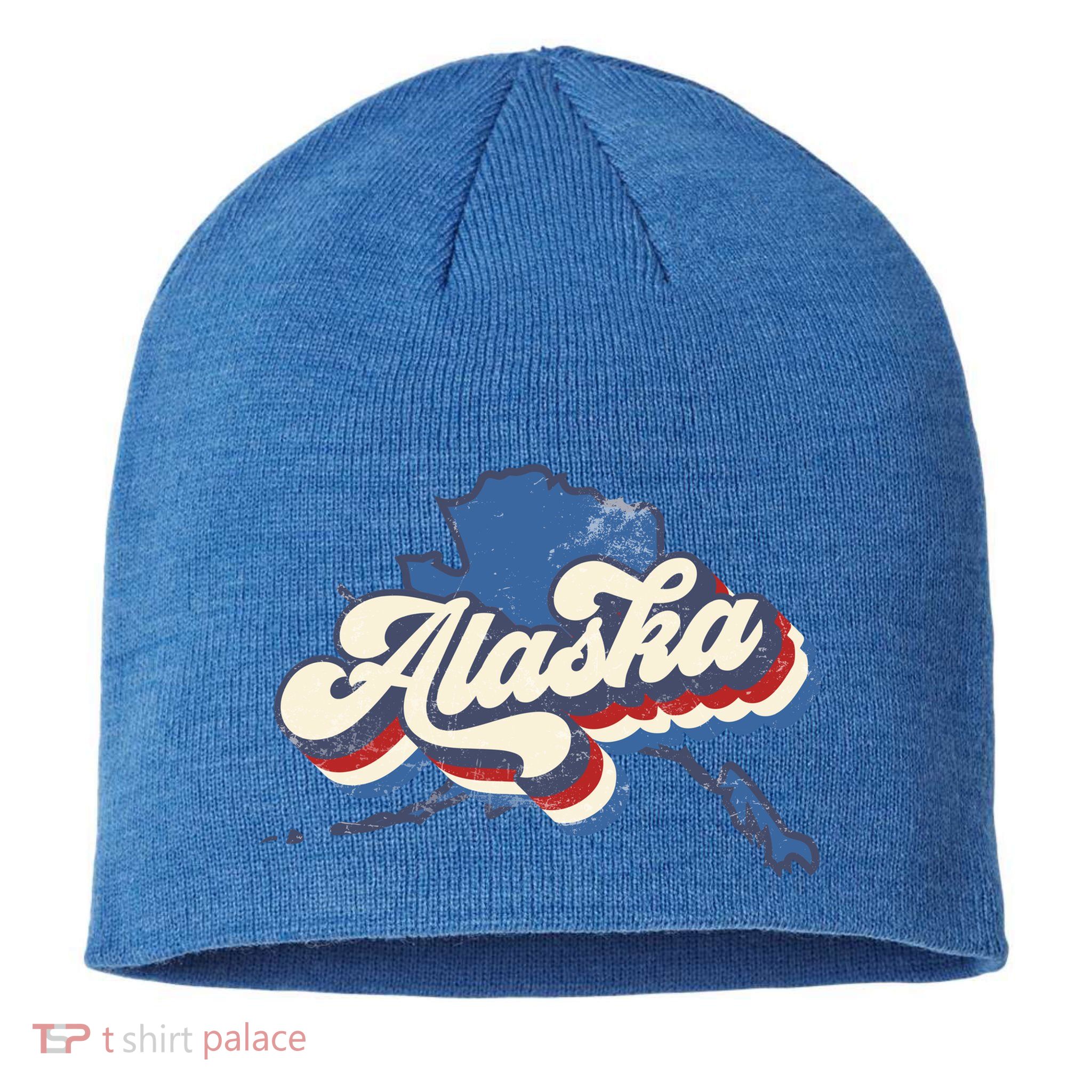 State Of Alaska Retro Logo Sustainable Beanie