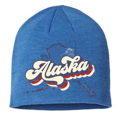 State Of Alaska Retro Logo Sustainable Beanie