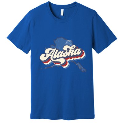 State Of Alaska Retro Logo Premium T-Shirt