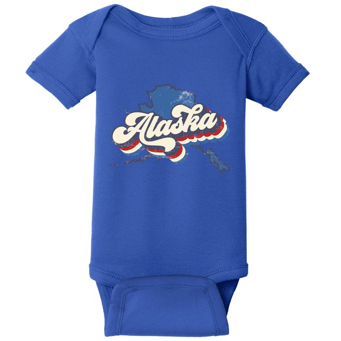 State Of Alaska Retro Logo Baby Bodysuit