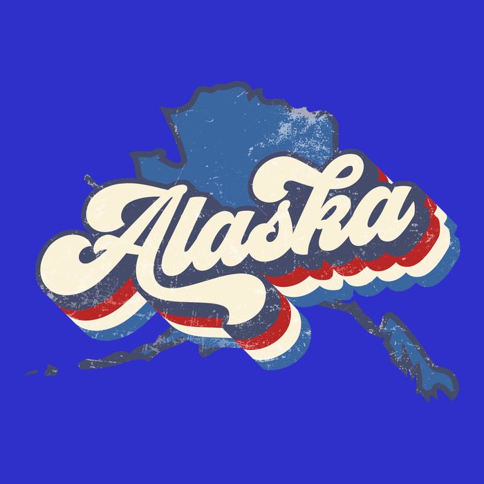 State Of Alaska Retro Logo Baby Bodysuit