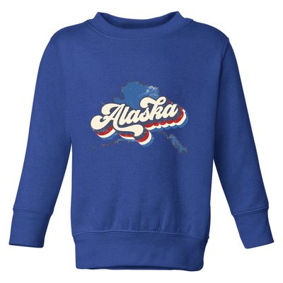 State Of Alaska Retro Logo Toddler Sweatshirt