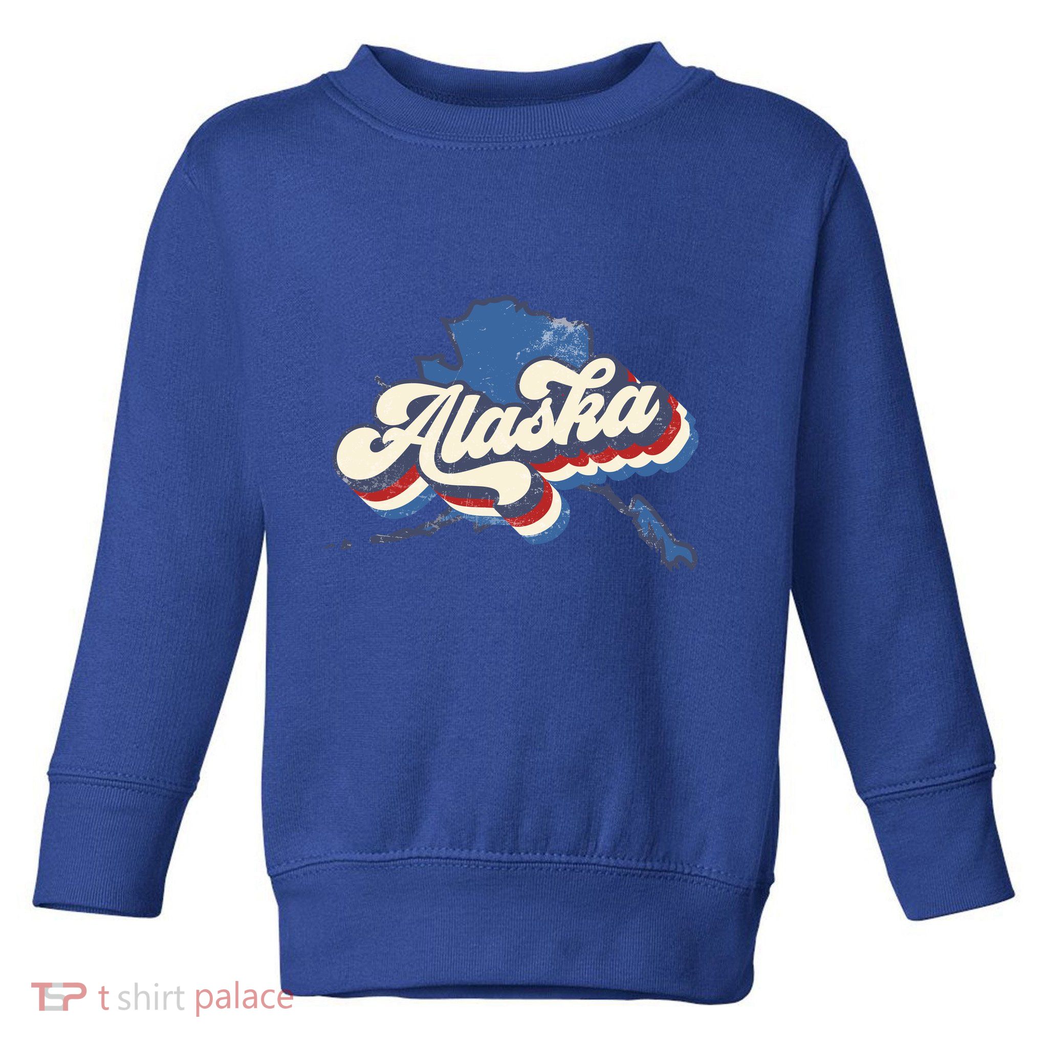 State Of Alaska Retro Logo Toddler Sweatshirt