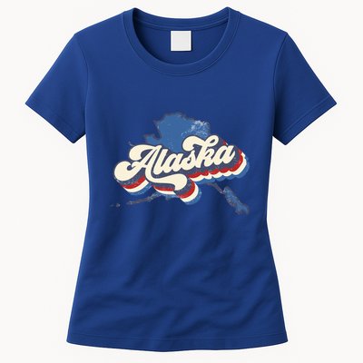 State Of Alaska Retro Logo Womens T-Shirt