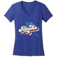 State Of Alaska Retro Logo Women's V-Neck T-Shirt