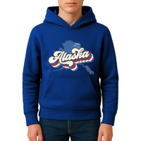 State Of Alaska Retro Logo Kids Hoodie