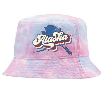 State Of Alaska Retro Logo Tie-Dyed Bucket Hat