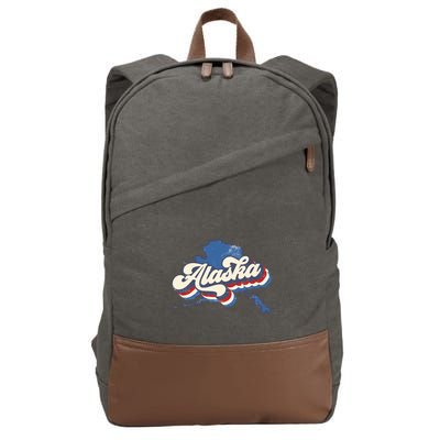 State Of Alaska Retro Logo Cotton Canvas Backpack