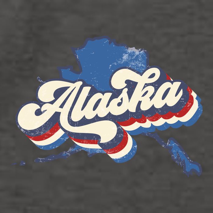 State Of Alaska Retro Logo Vector Backpack