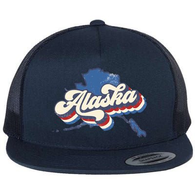 State Of Alaska Retro Logo Flat Bill Trucker Hat