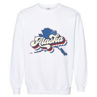 State Of Alaska Retro Logo Garment-Dyed Sweatshirt