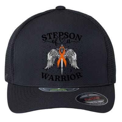 Stepson Of A Warrior Leukemia Cancer Awareness Support Squad Gift Flexfit Unipanel Trucker Cap