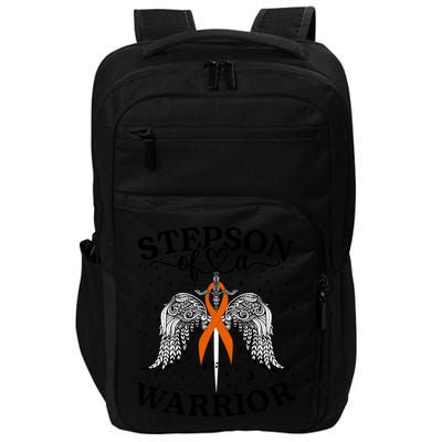 Stepson Of A Warrior Leukemia Cancer Awareness Support Squad Gift Impact Tech Backpack