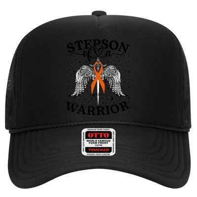 Stepson Of A Warrior Leukemia Cancer Awareness Support Squad Gift Trucker Hat