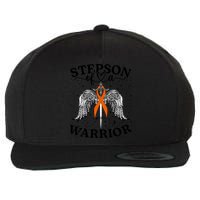 Stepson Of A Warrior Leukemia Cancer Awareness Support Squad Gift Wool Snapback Cap